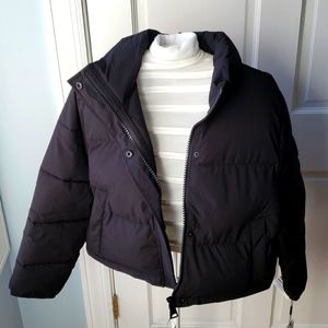 Calvin Klein Puffer Jacket Cropped Black Size M